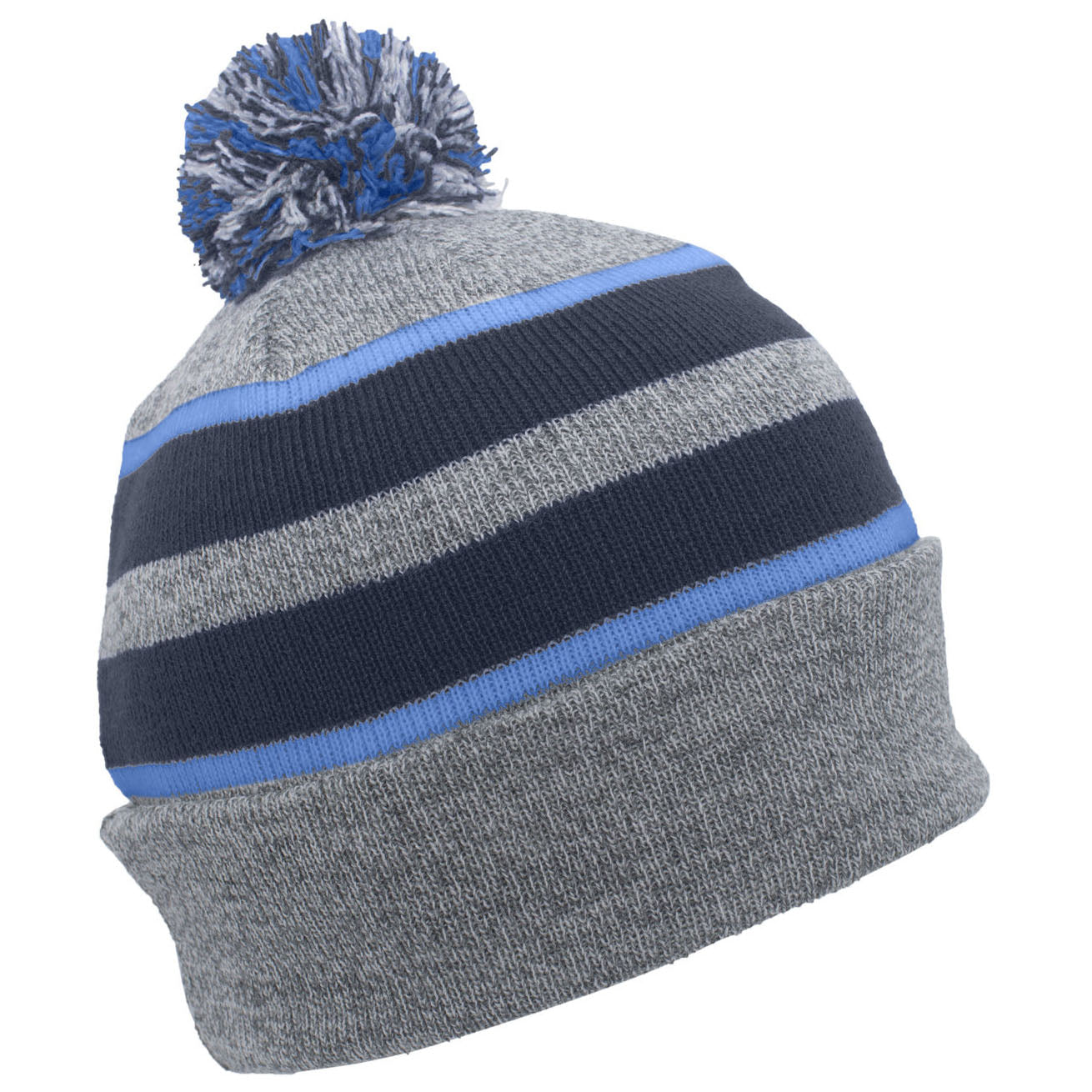 Black/Red Beanies - Pacific Headwear - Stylish Knit Pom-Pom