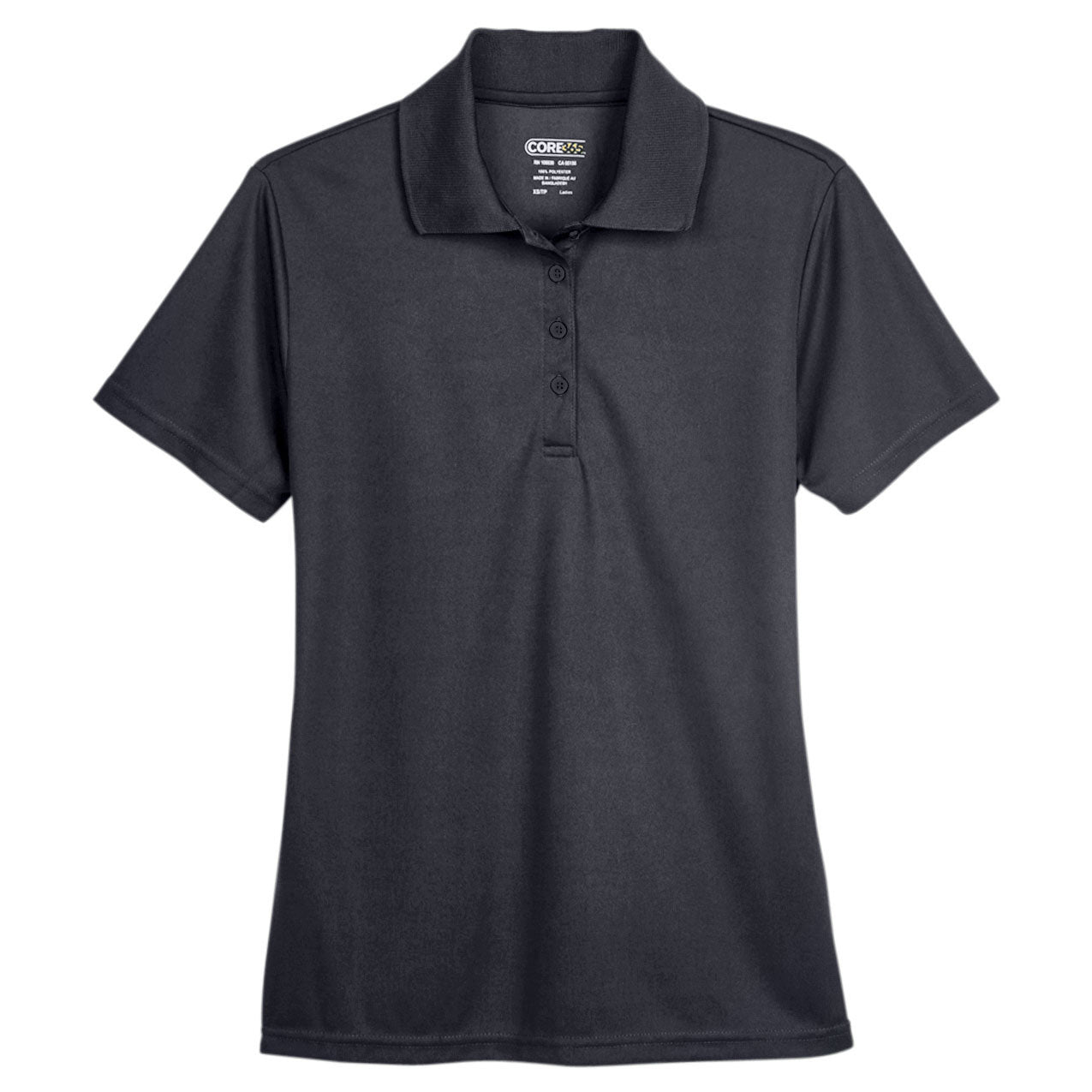 Black Polo Shirt - Core 365 - Performance Pique