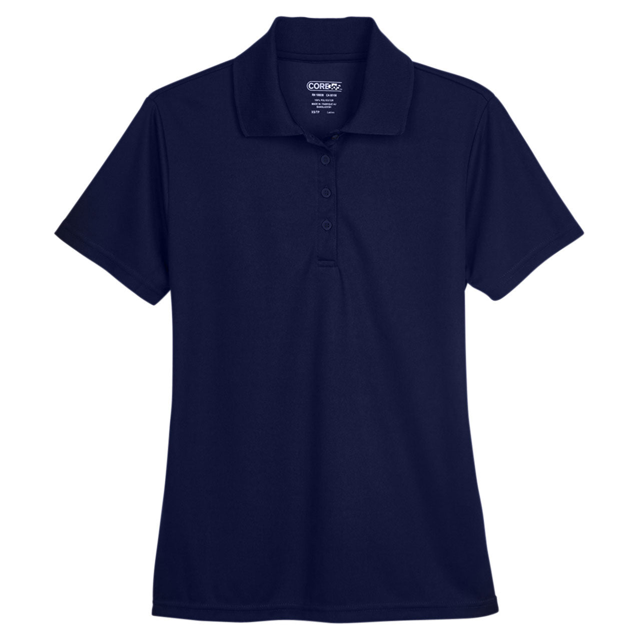 Black Polo Shirt - Core 365 - Performance Pique