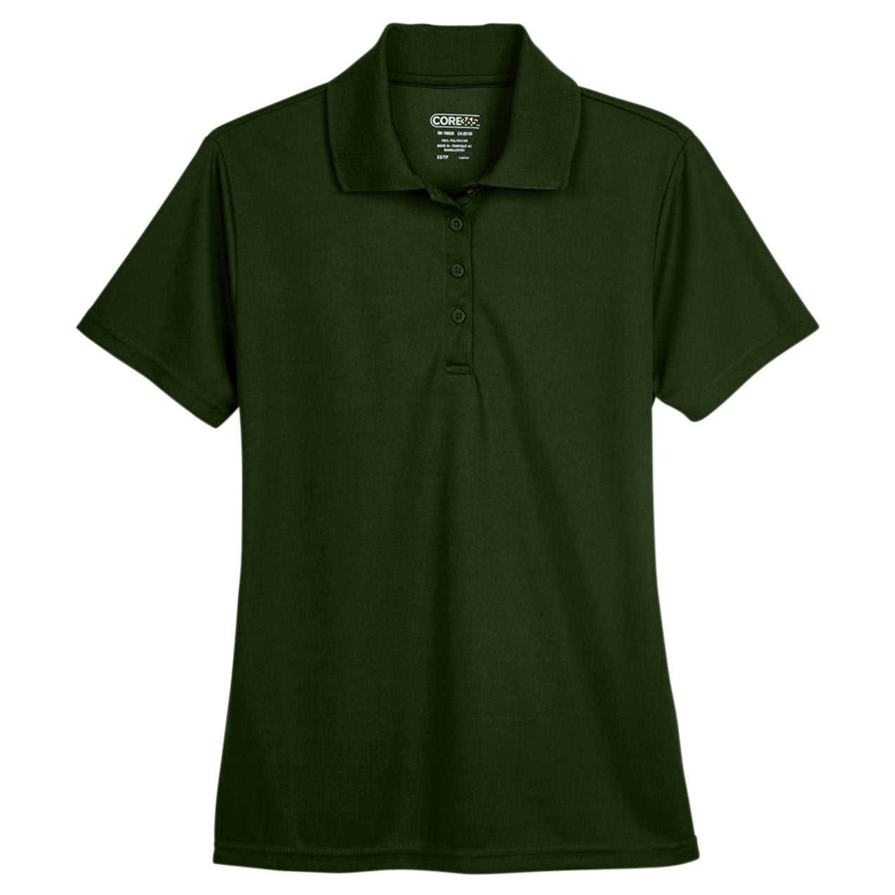 Black Polo Shirt - Core 365 - Performance Pique