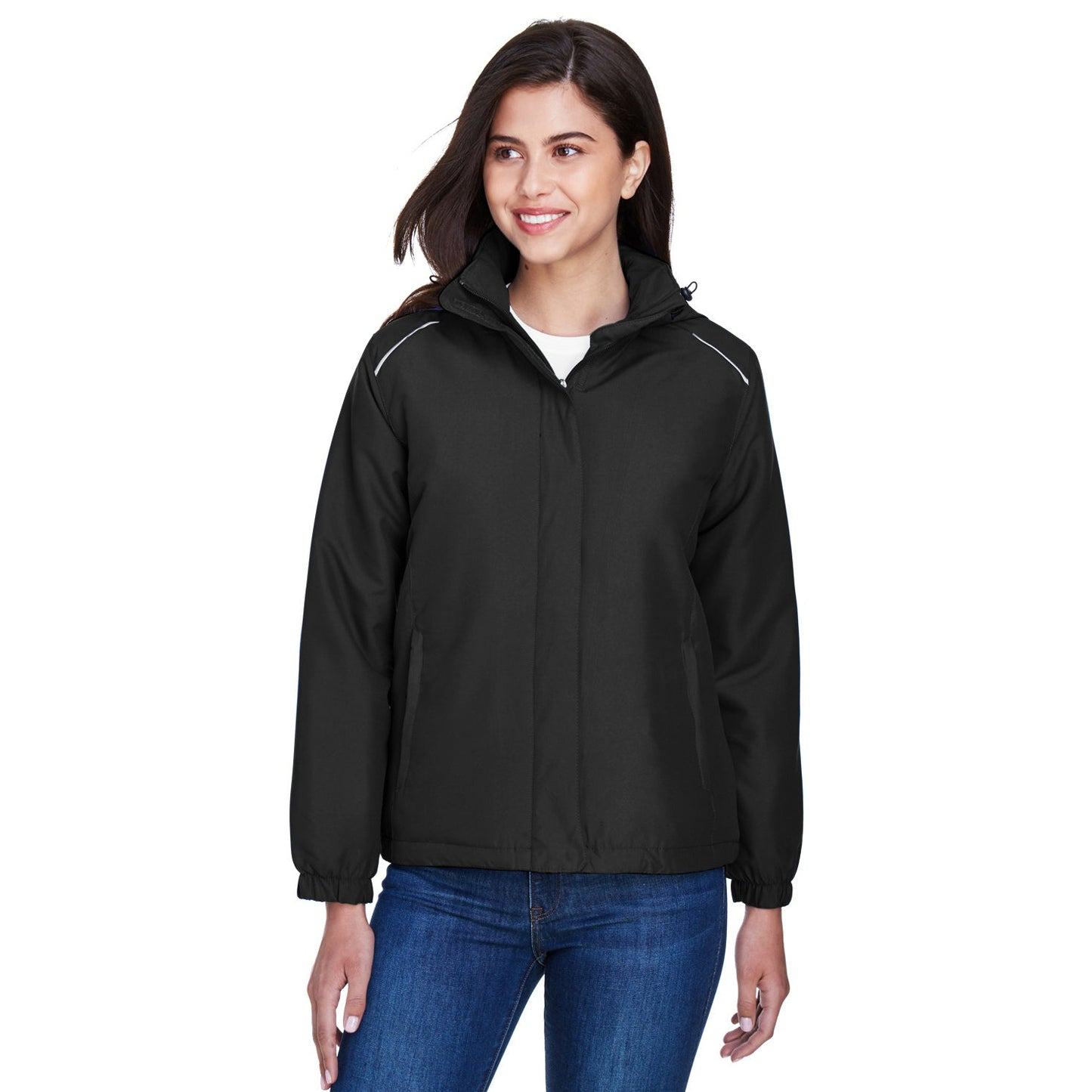 Black Insulated Jacket - Core 365 - Soft Warmth