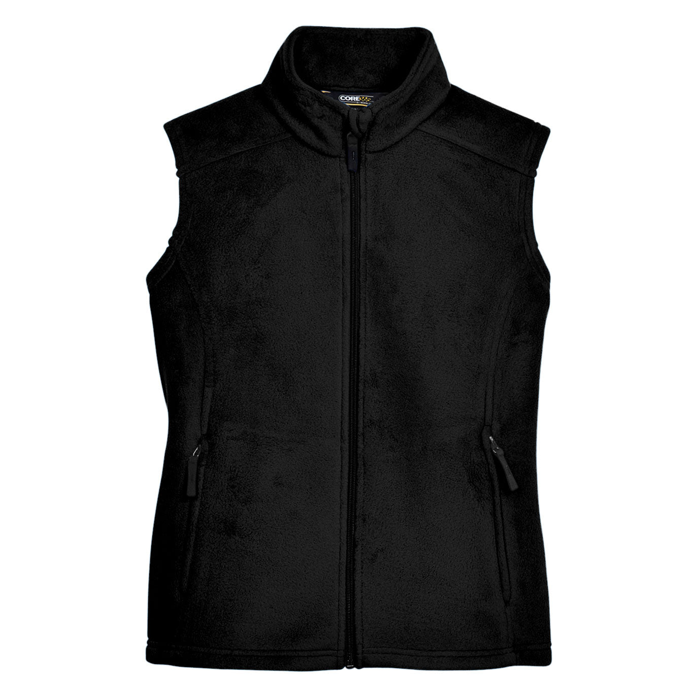 Black Fleece Vest - Core 365 - Warm Chin Guard - Cozy Wear