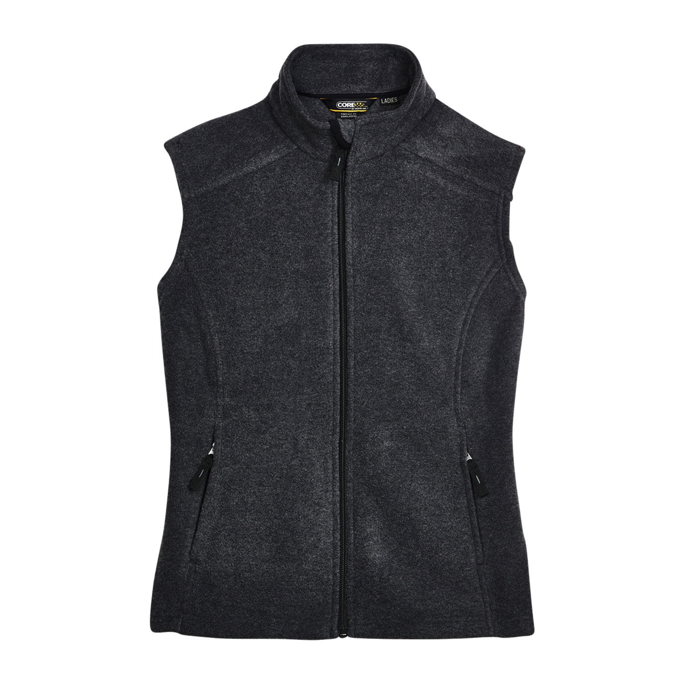 Black Fleece Vest - Core 365 - Warm Chin Guard - Cozy Wear