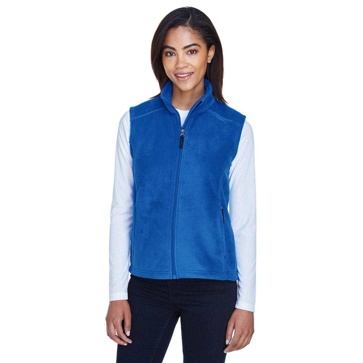 Black Fleece Vest - Core 365 - Warm Chin Guard - Cozy Wear
