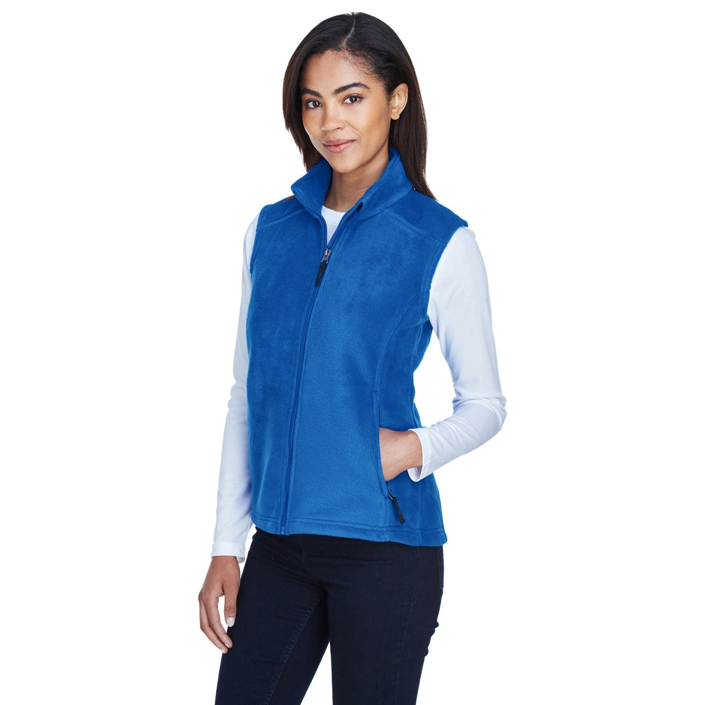 Black Fleece Vest - Core 365 - Warm Chin Guard - Cozy Wear