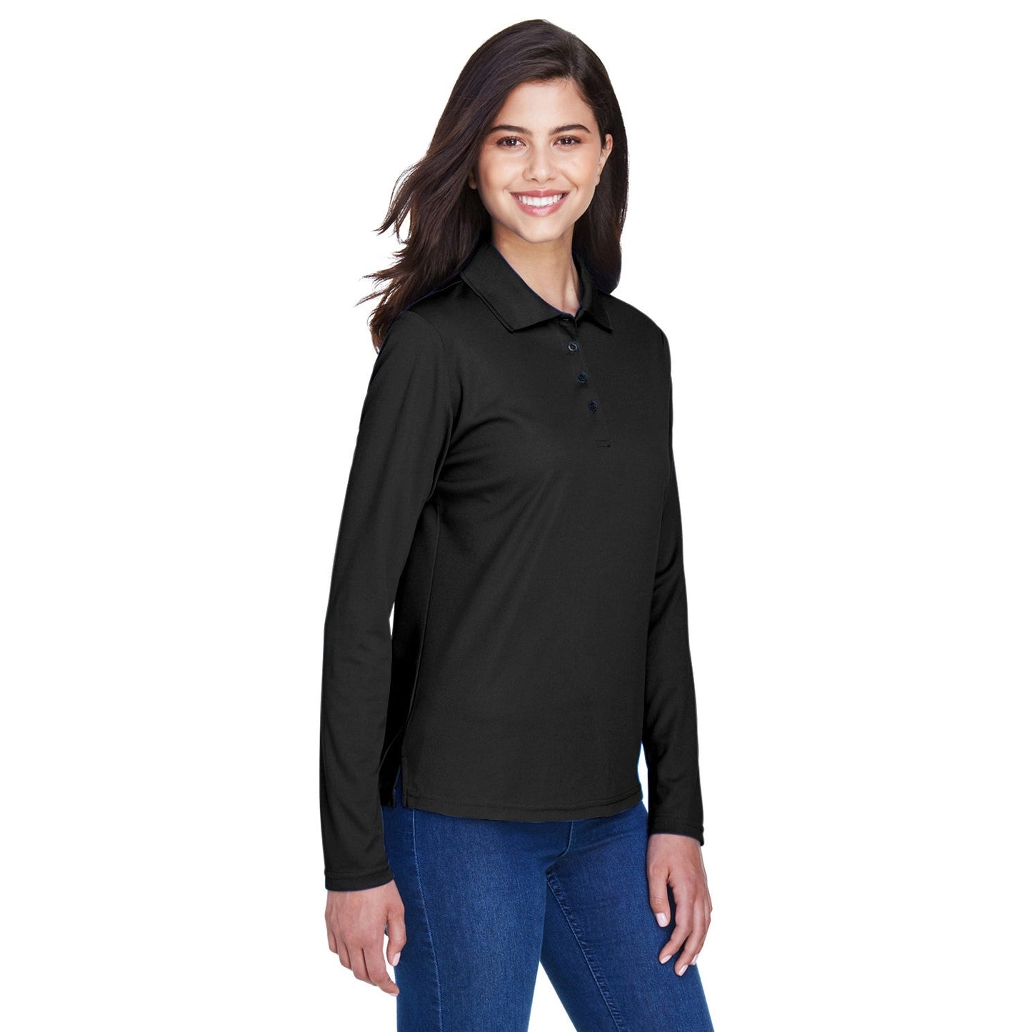 Black Performance Polo - Core 365 - Moisture-wicking