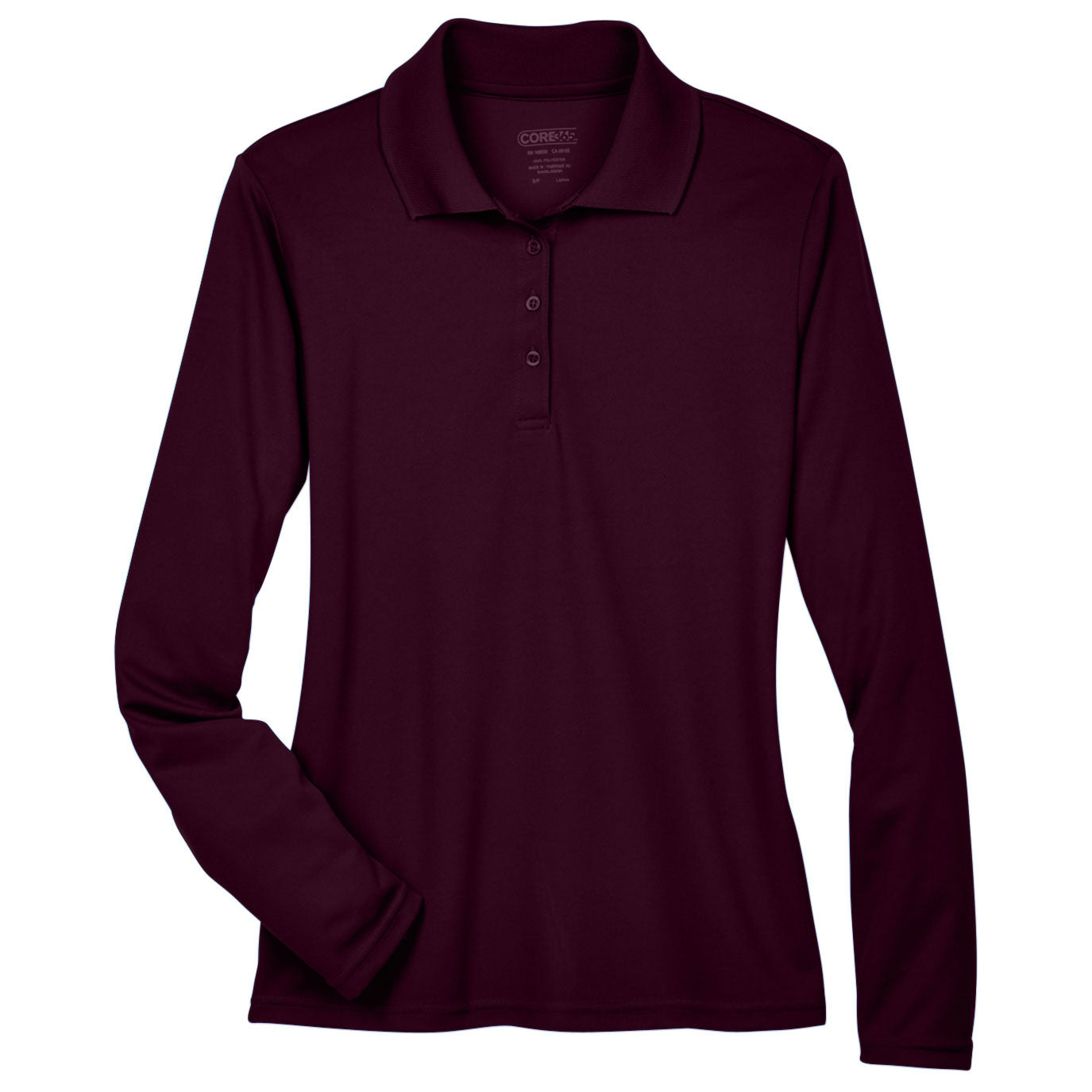 Black Performance Polo - Core 365 - Moisture-wicking