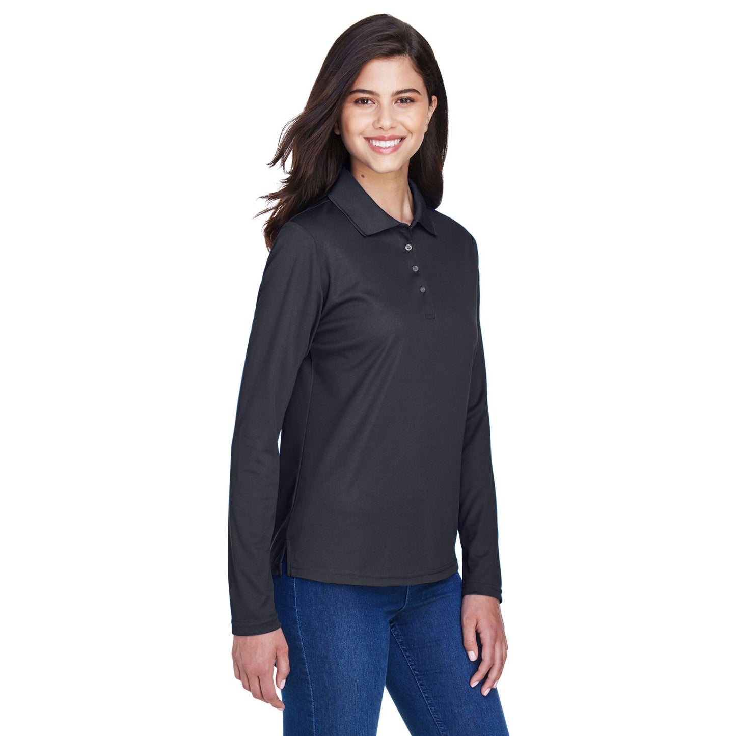 Black Performance Polo - Core 365 - Moisture-wicking
