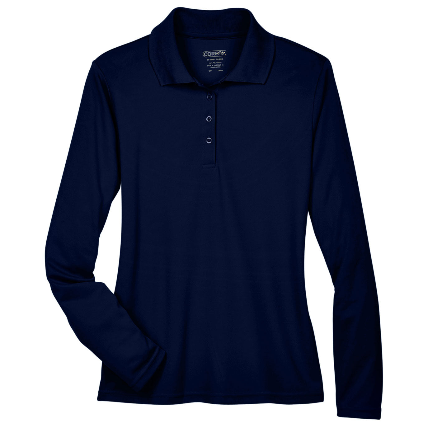 Black Performance Polo - Core 365 - Moisture-wicking