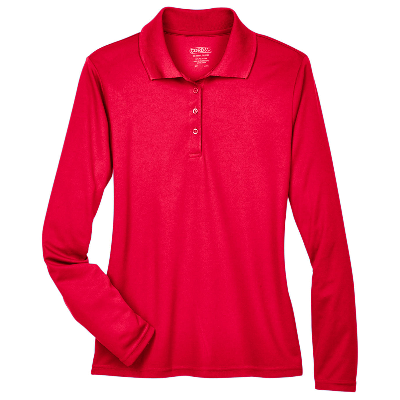 Black Performance Polo - Core 365 - Moisture-wicking