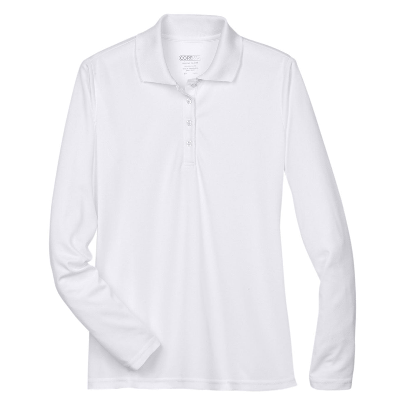 Black Performance Polo - Core 365 - Moisture-wicking