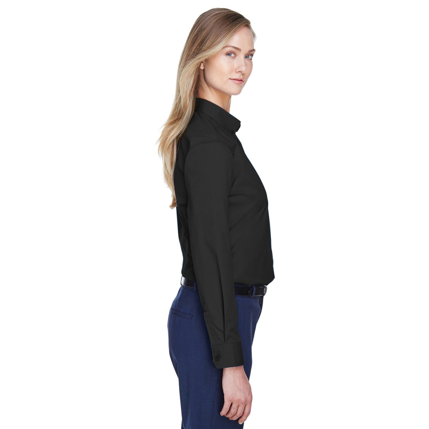 Black Button Up Shirt - Core 365 - Lightweight Twill