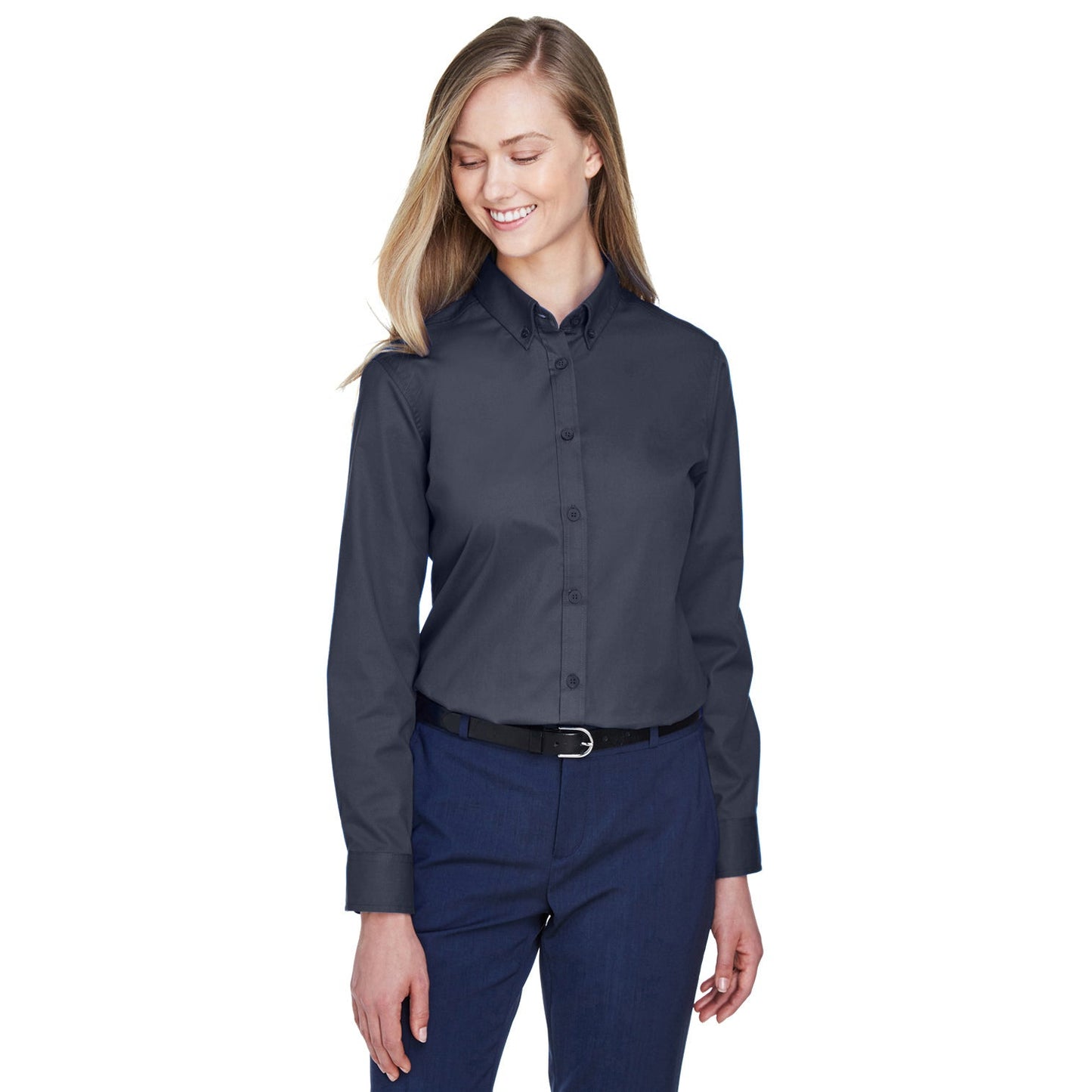 Black Button Up Shirt - Core 365 - Lightweight Twill