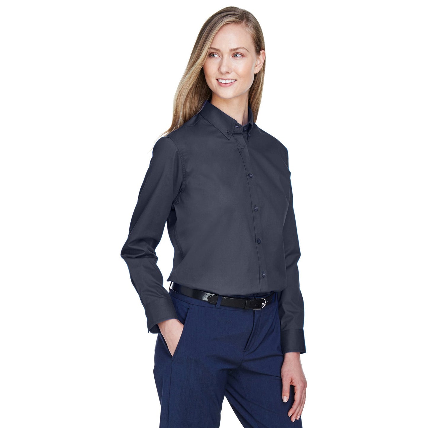 Black Button Up Shirt - Core 365 - Lightweight Twill