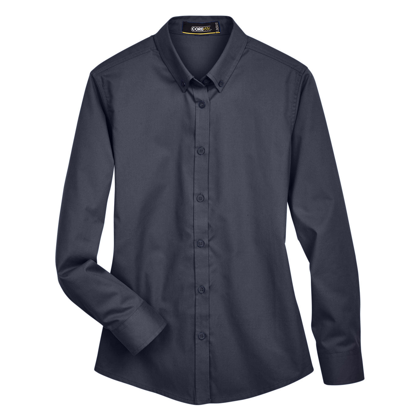 Black Button Up Shirt - Core 365 - Lightweight Twill