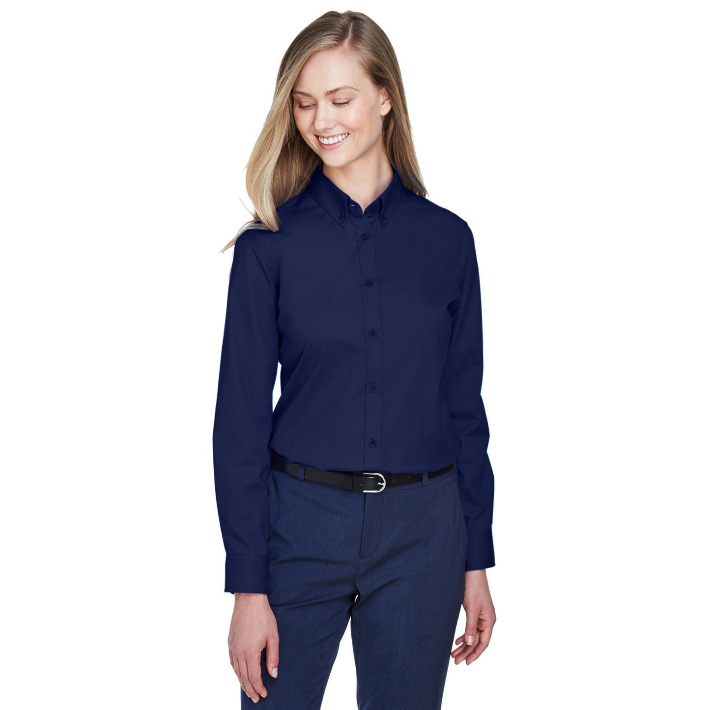 Black Button Up Shirt - Core 365 - Lightweight Twill