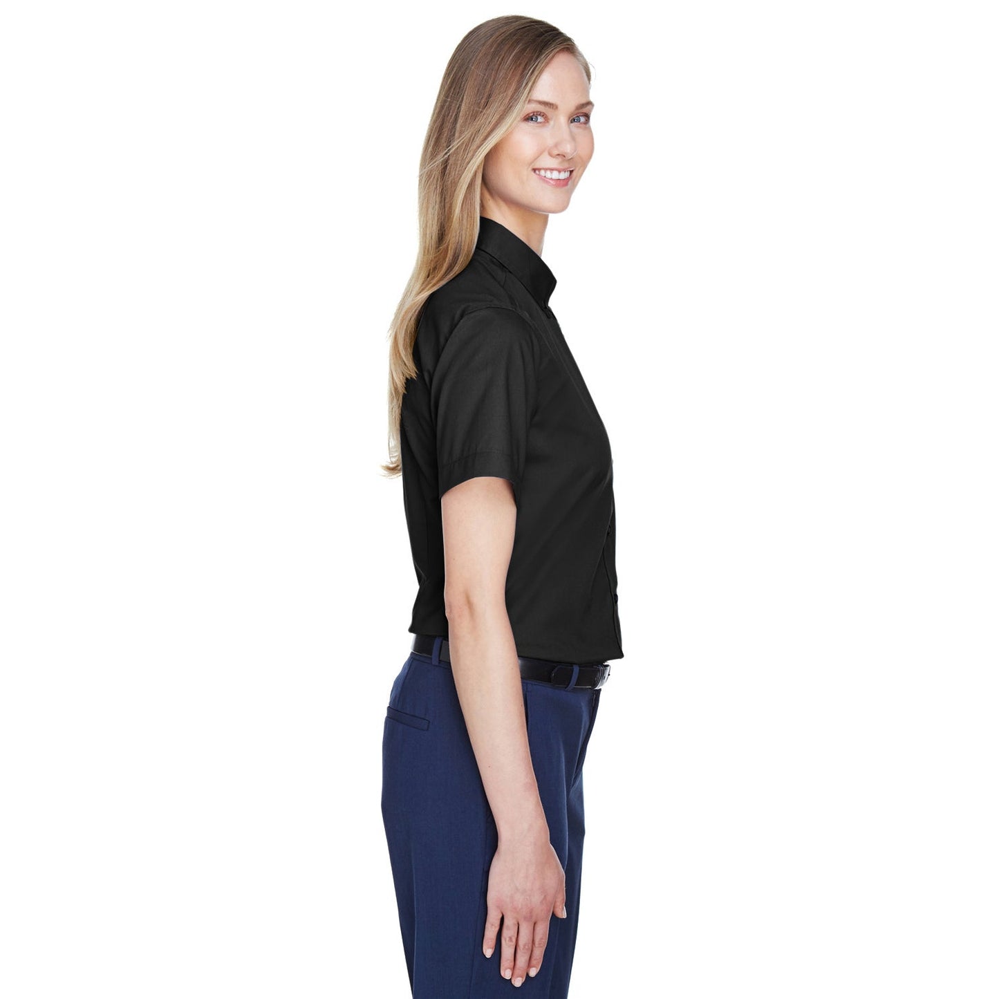 Black Button Up Shirts - Core 365 - Short Sleeve Twill