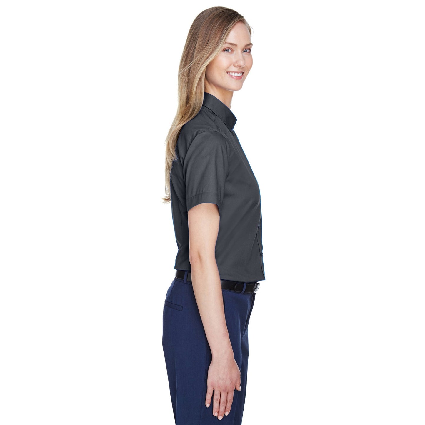 Black Button Up Shirts - Core 365 - Short Sleeve Twill