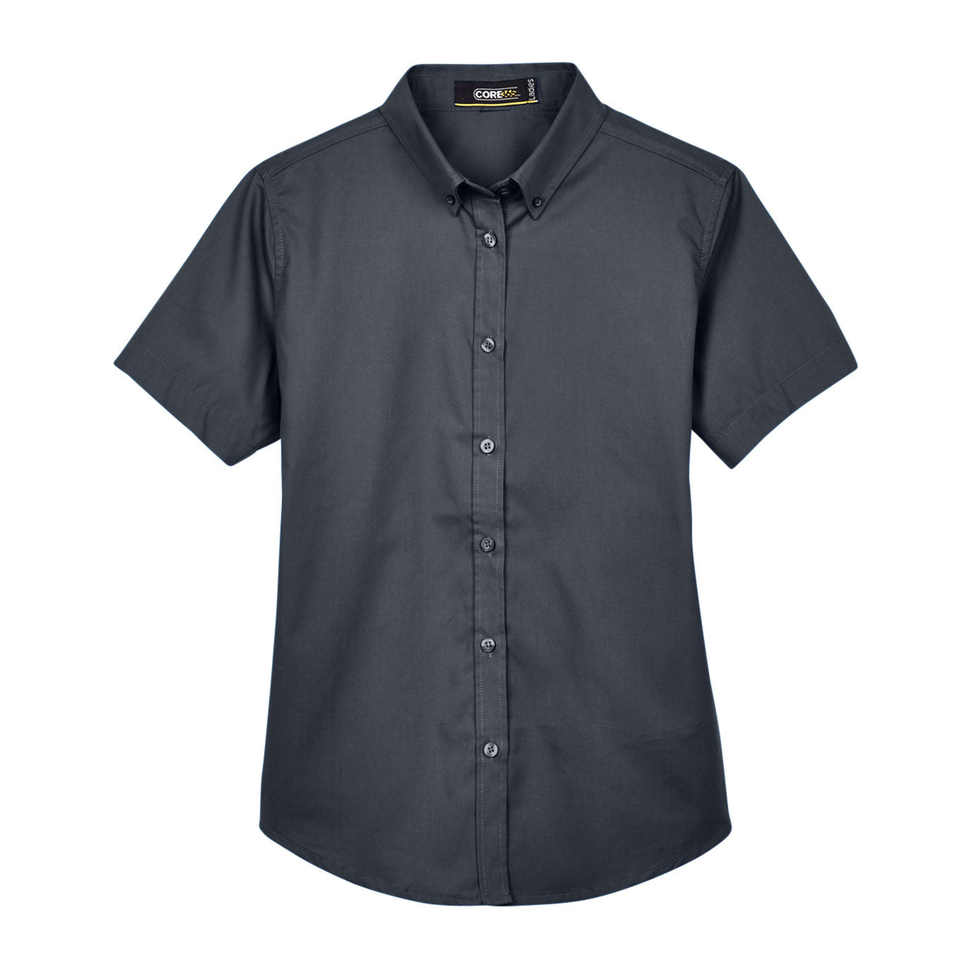 Black Button Up Shirts - Core 365 - Short Sleeve Twill