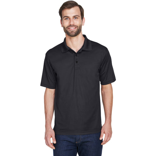 Black Polo Shirt - UltraClub - Cool Dry Mesh