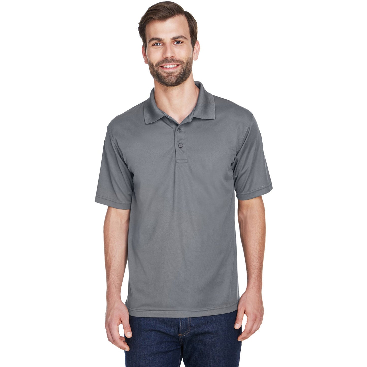 Black Polo Shirt - UltraClub - Cool Dry Mesh