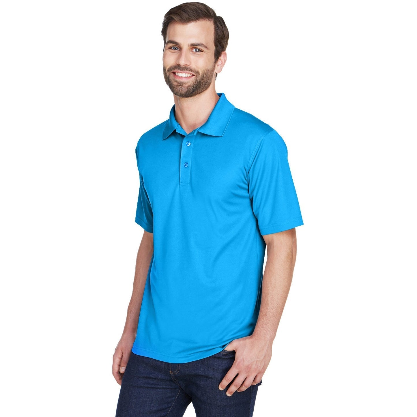 Black Polo Shirt - UltraClub - Cool Dry Mesh