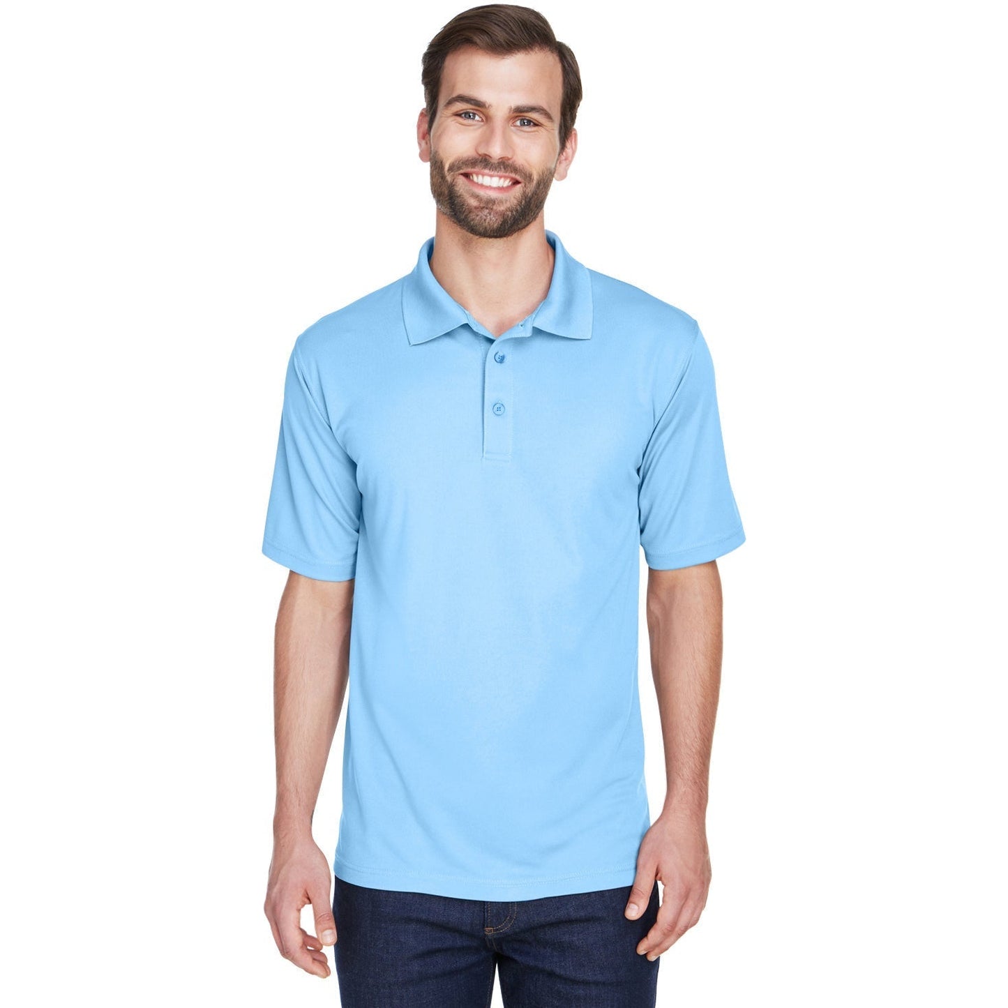 Black Polo Shirt - UltraClub - Cool Dry Mesh