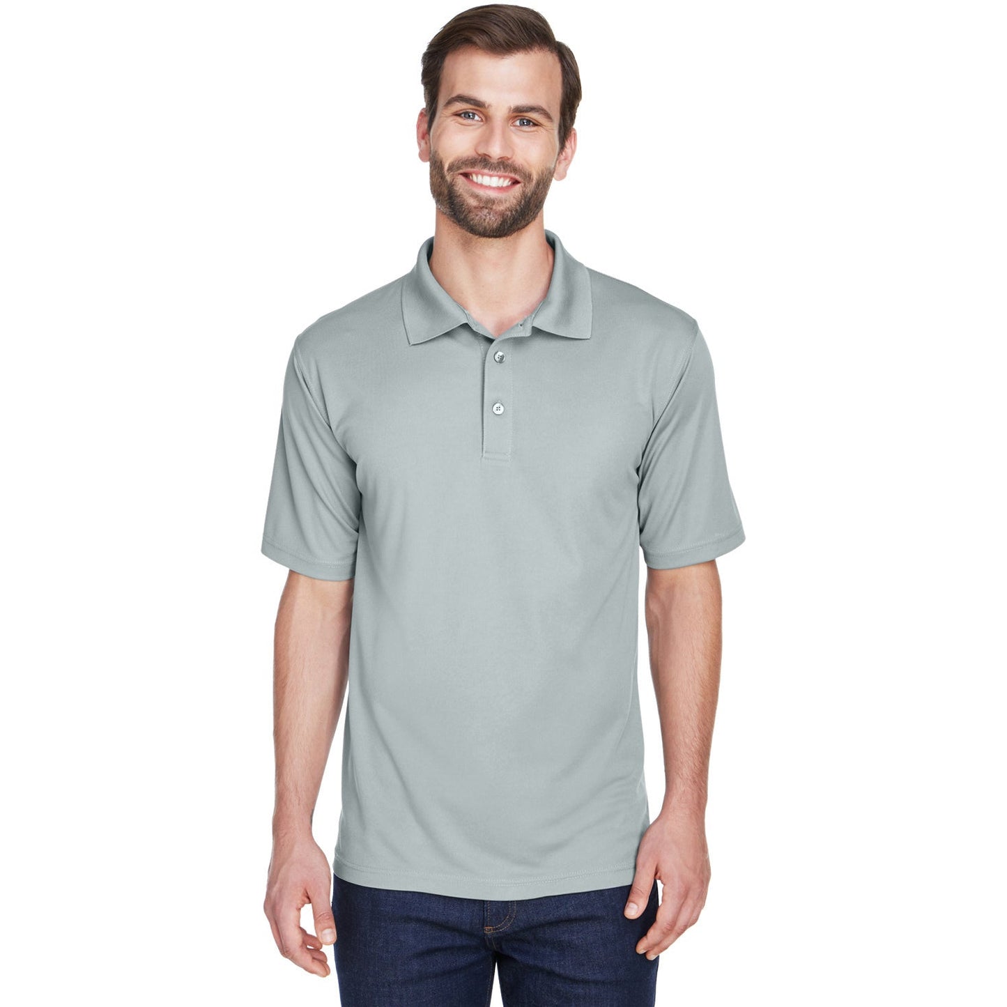 Black Polo Shirt - UltraClub - Cool Dry Mesh