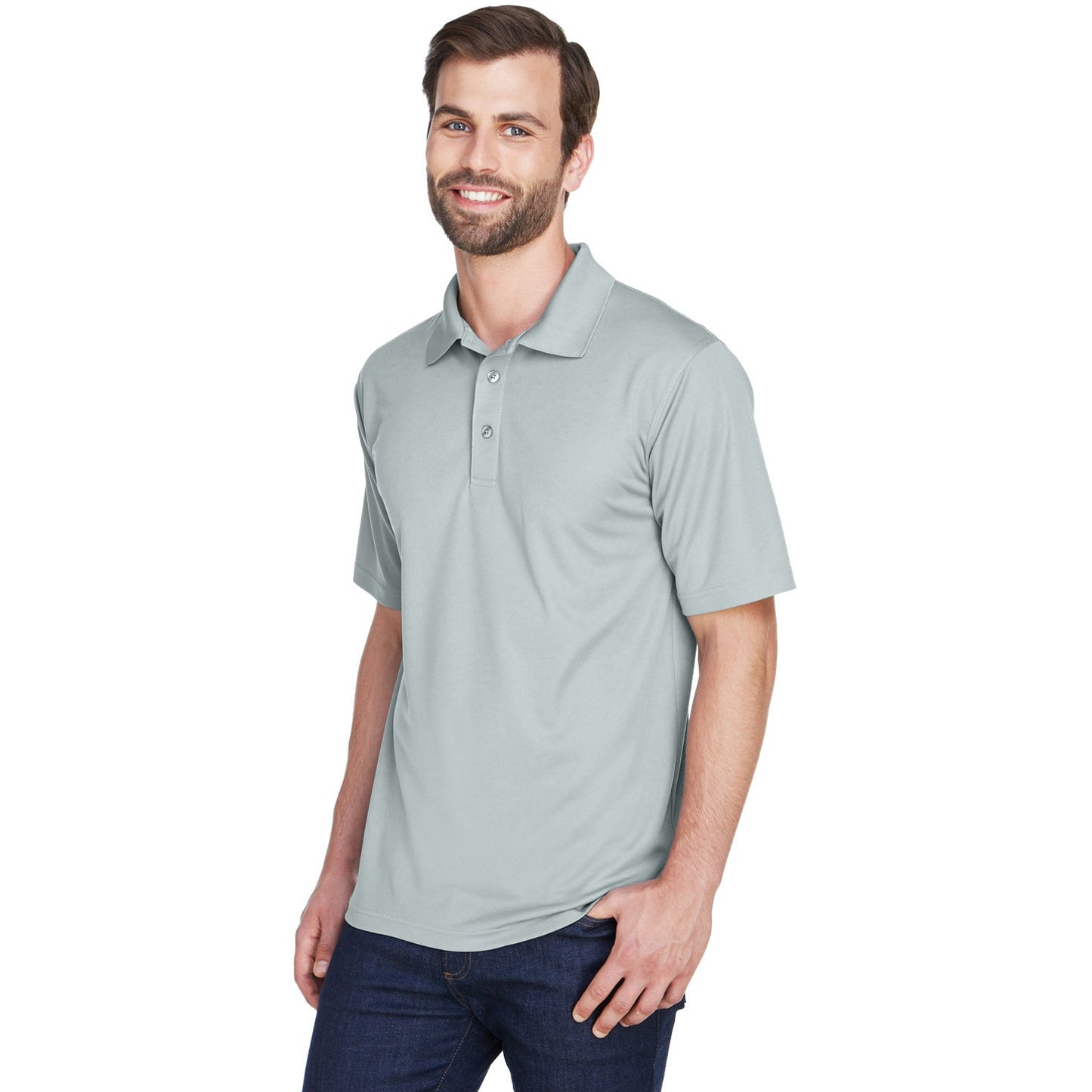 Black Polo Shirt - UltraClub - Cool Dry Mesh