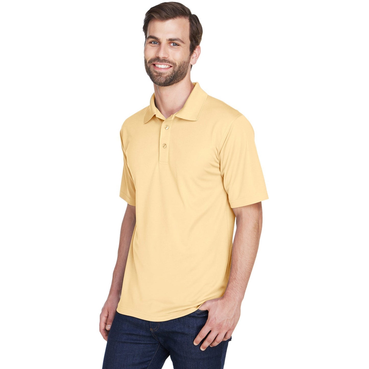 Black Polo Shirt - UltraClub - Cool Dry Mesh