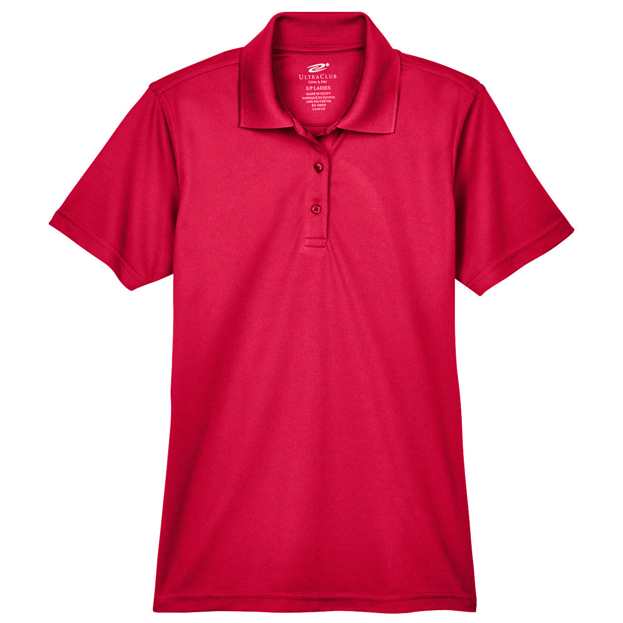 Black Polo Shirt - UltraClub - Cool Dry Mesh Pique