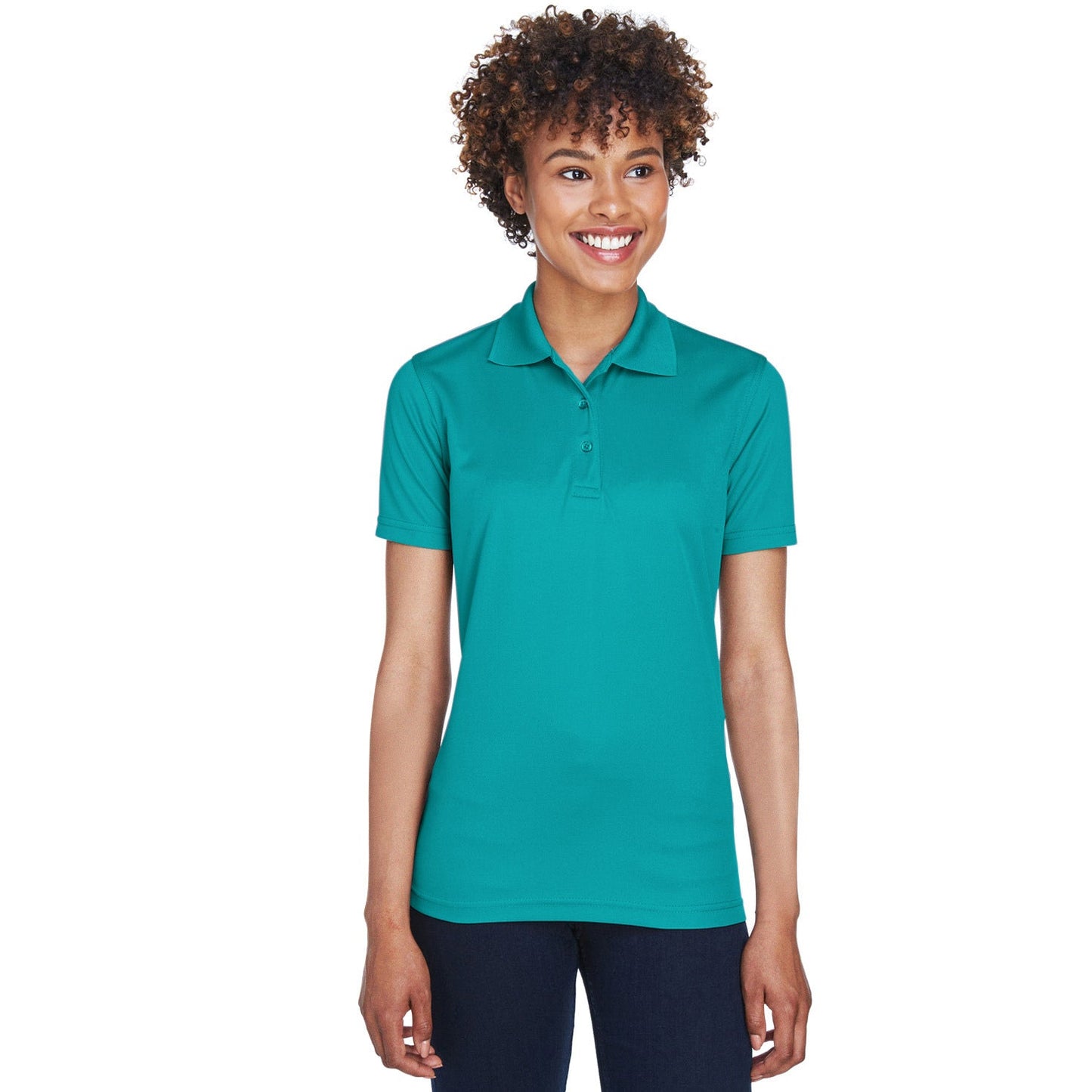 Black Polo Shirt - UltraClub - Cool Dry Mesh Pique