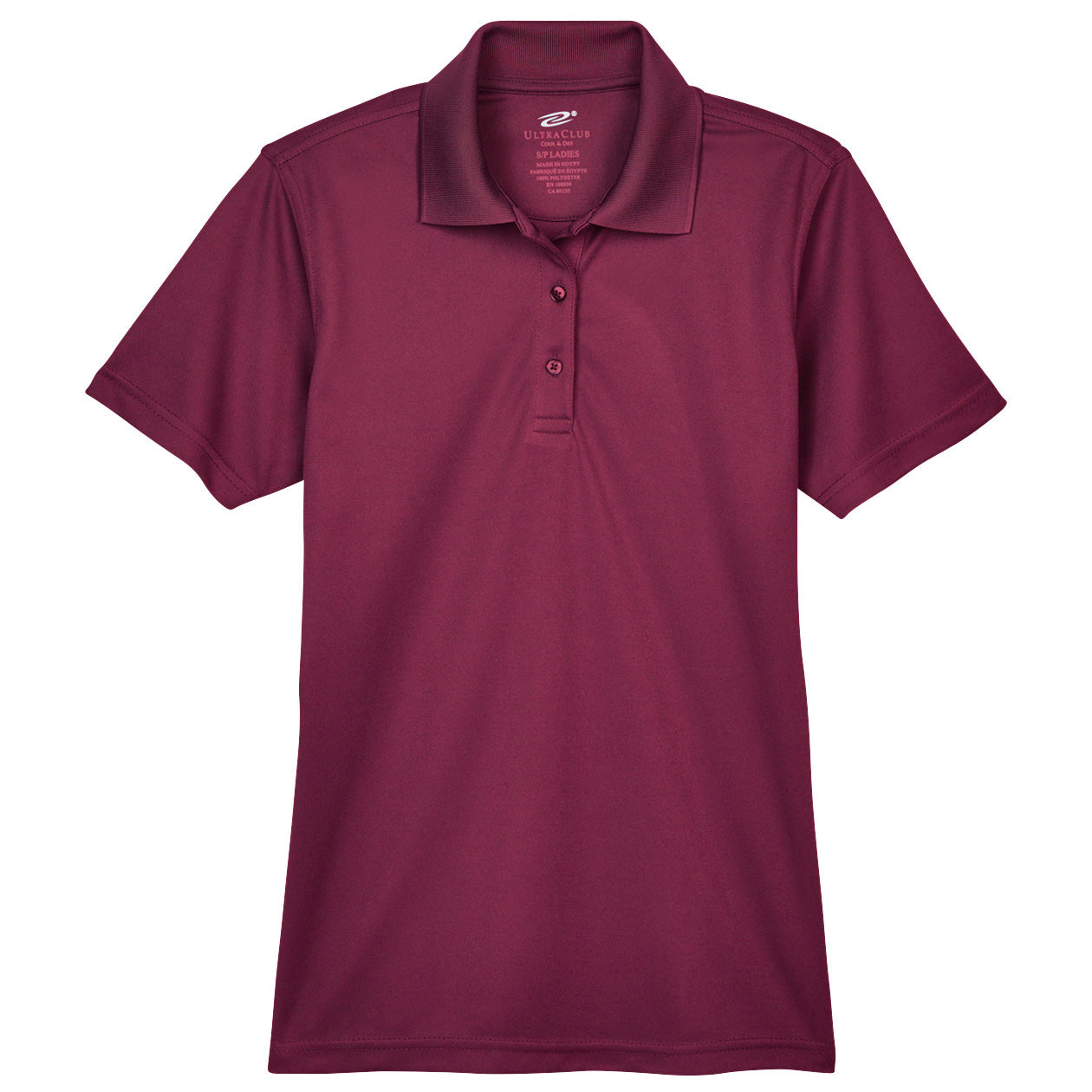 Black Polo Shirt - UltraClub - Cool Dry Mesh Pique