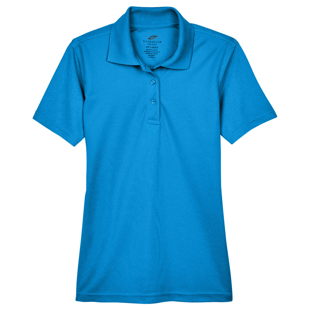 Black Polo Shirt - UltraClub - Cool Dry Mesh Pique