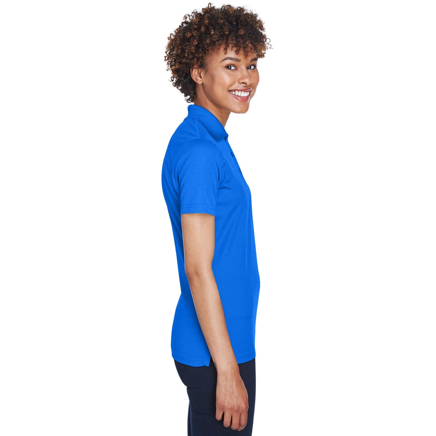 Black Polo Shirt - UltraClub - Cool Dry Mesh Pique