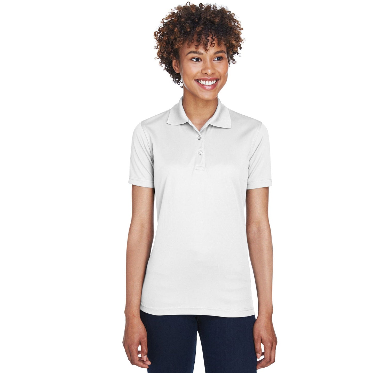 Black Polo Shirt - UltraClub - Cool Dry Mesh Pique