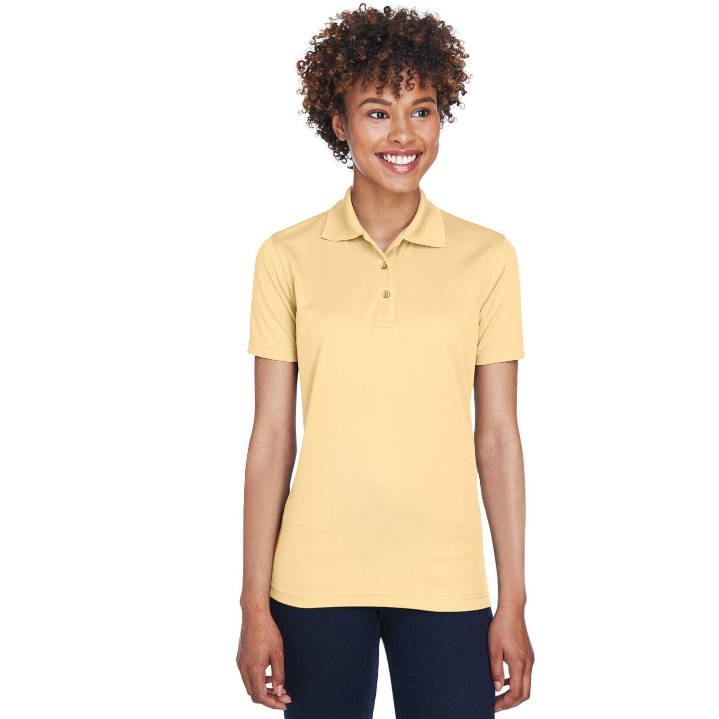 Black Polo Shirt - UltraClub - Cool Dry Mesh Pique