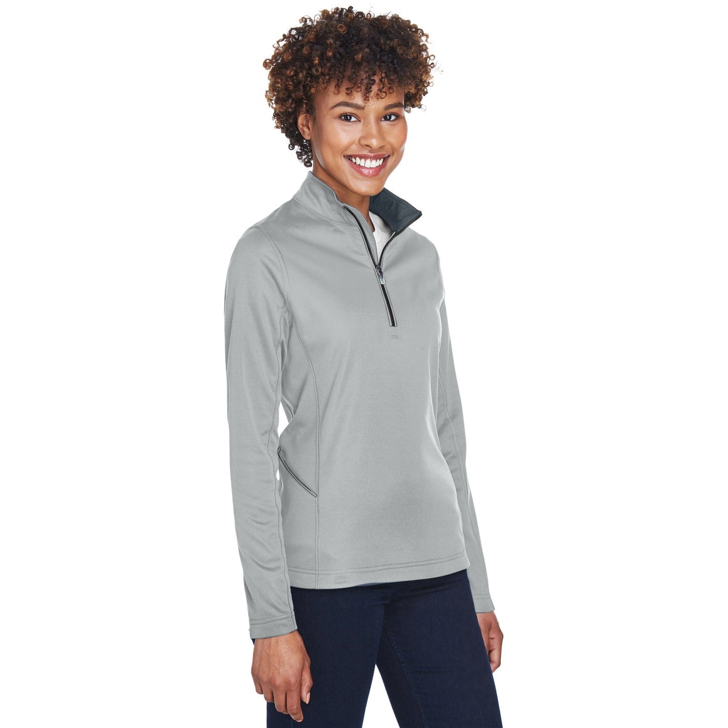 Black Quarter-Zip Pullover - UltraClub - Moisture-Wicking