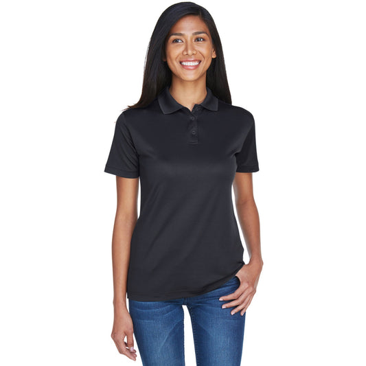 Black Polo Shirts - UltraClub - Moisture Wicking