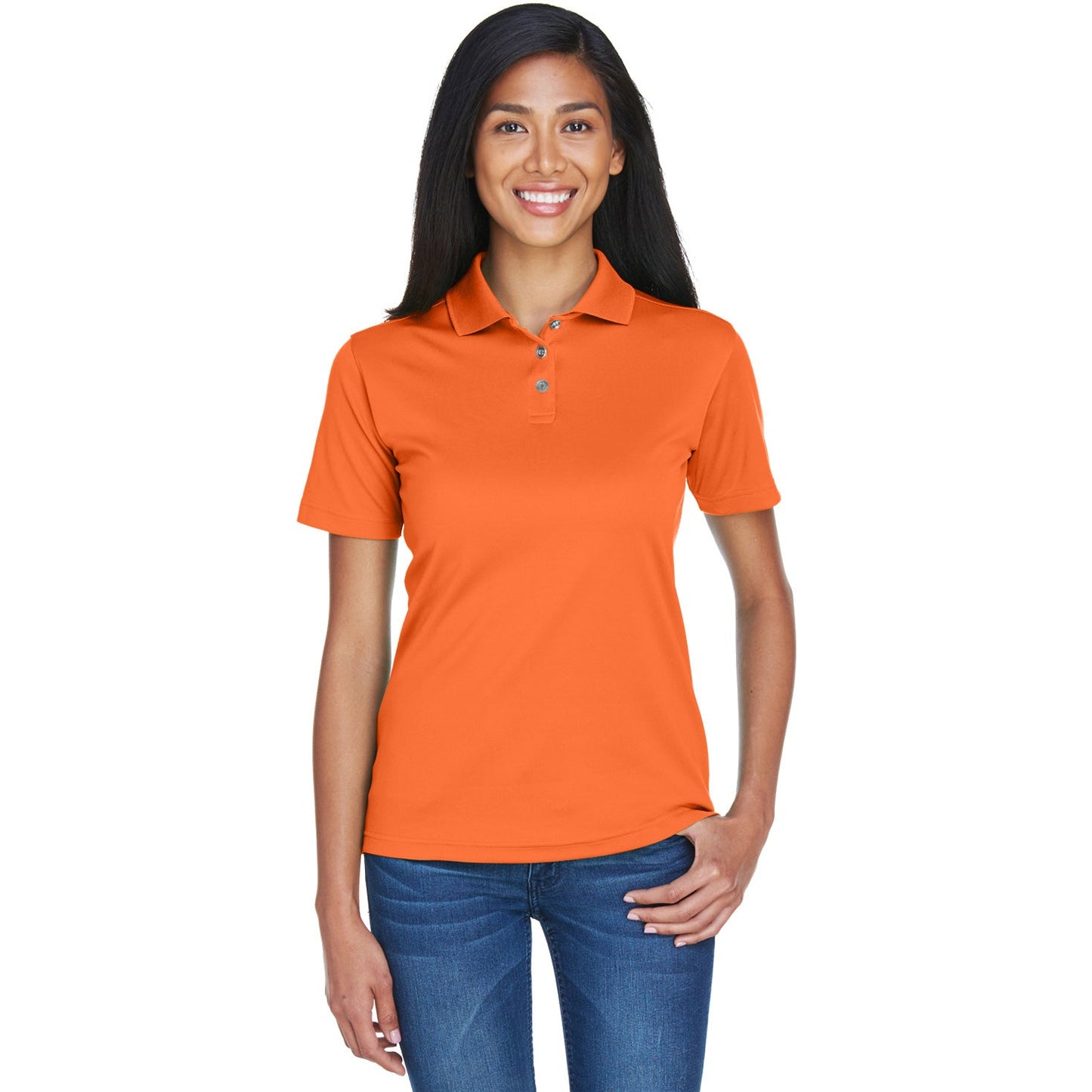 Black Polo Shirt - UltraClub - Moisture-Wicking