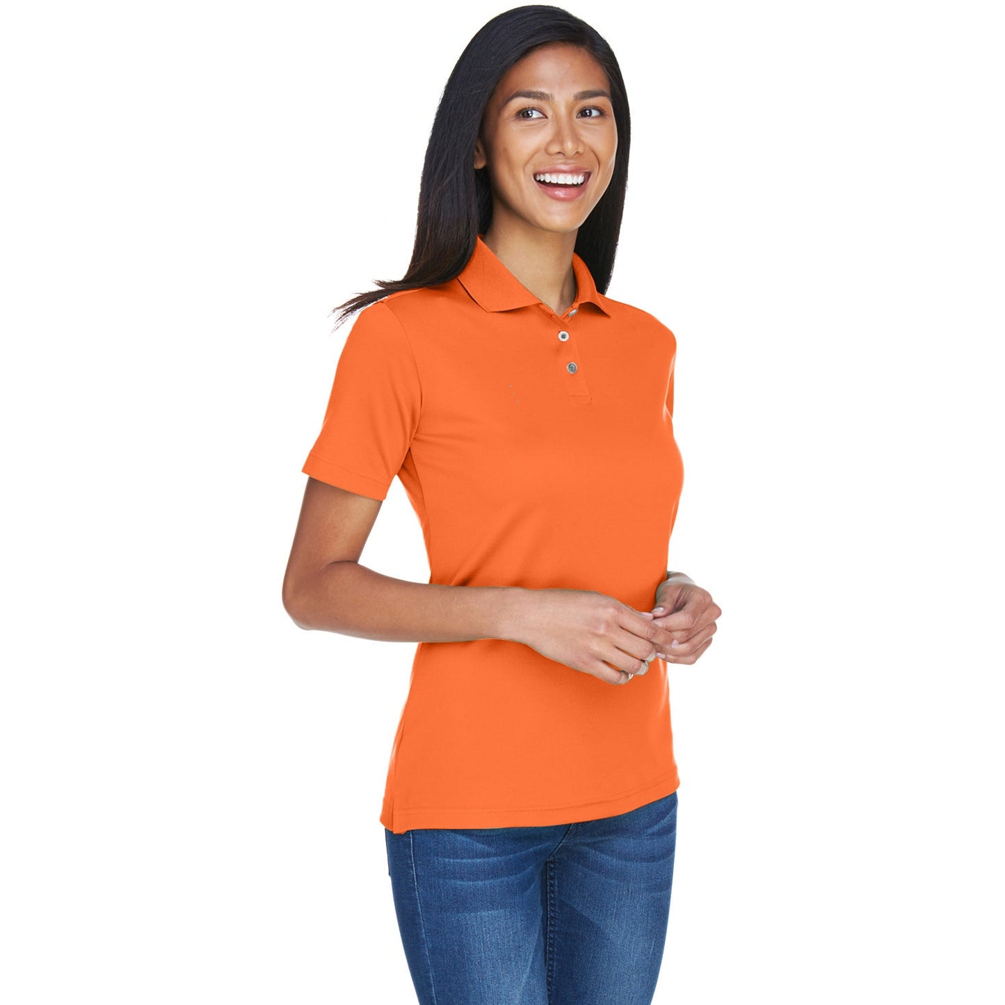 Black Polo Shirt - UltraClub - Moisture-Wicking