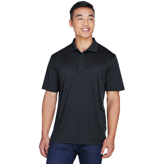 Black Polo Shirt - UltraClub - Moisture-Wicking Fabric