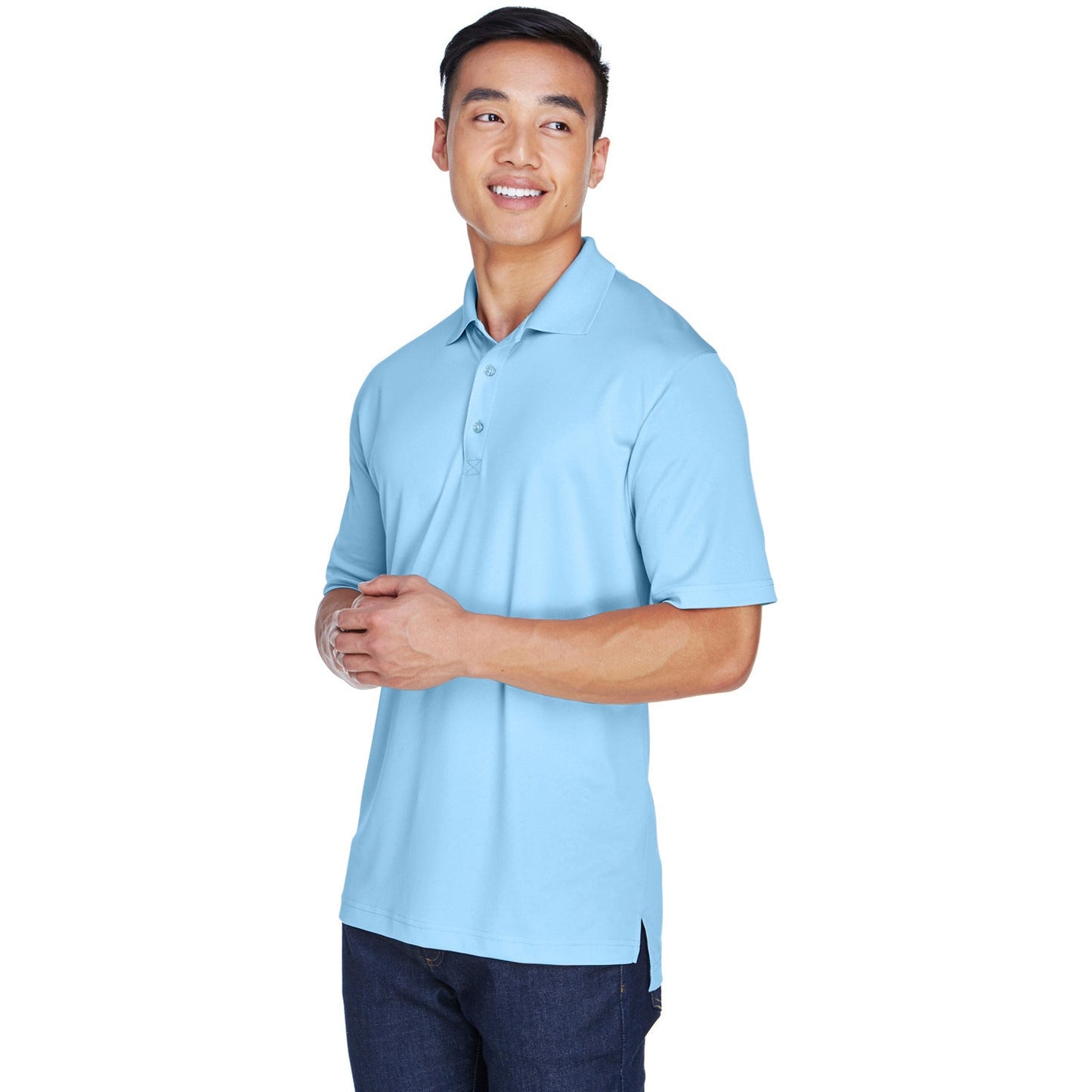 Black Polo Shirt - UltraClub - Moisture-Wicking Fabric