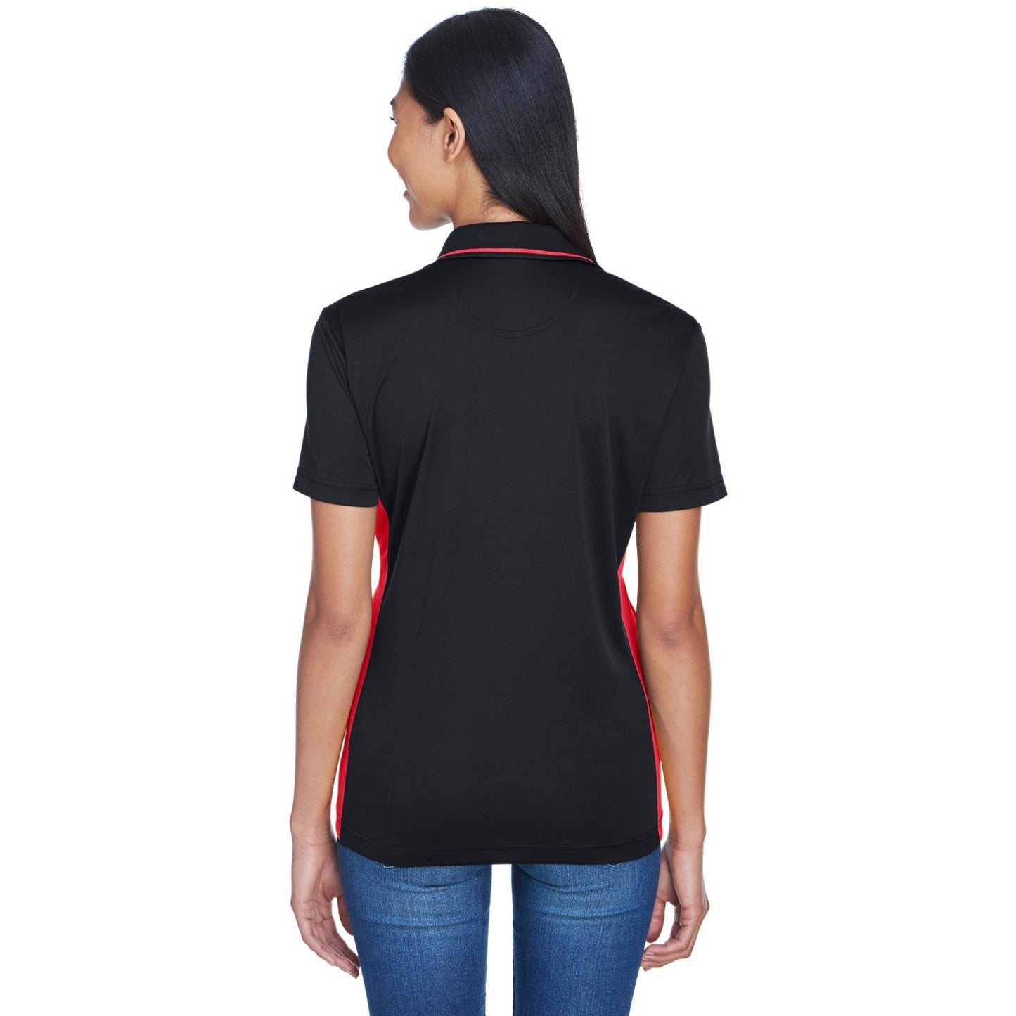 Black/Red Polo Shirt - UltraClub - Moisture-Wicking