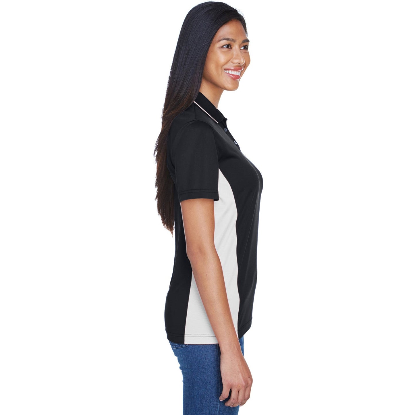 Black/Red Polo Shirt - UltraClub - Moisture-Wicking