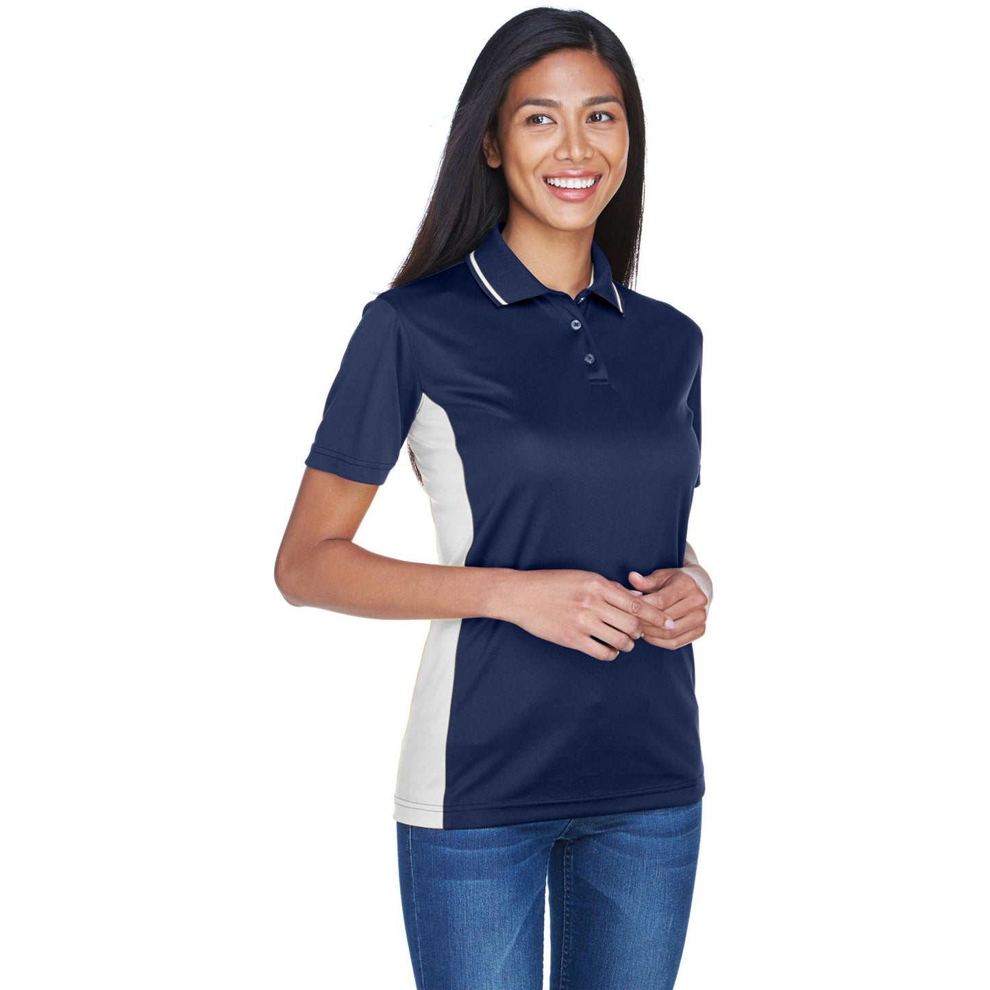 Black/Red Polo Shirt - UltraClub - Moisture-Wicking