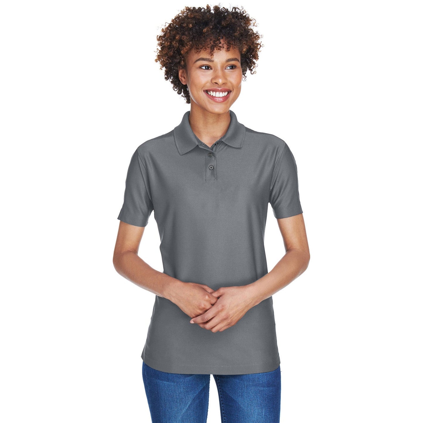 Black Polo Shirt - UltraClub - Cool & Dry Fabric