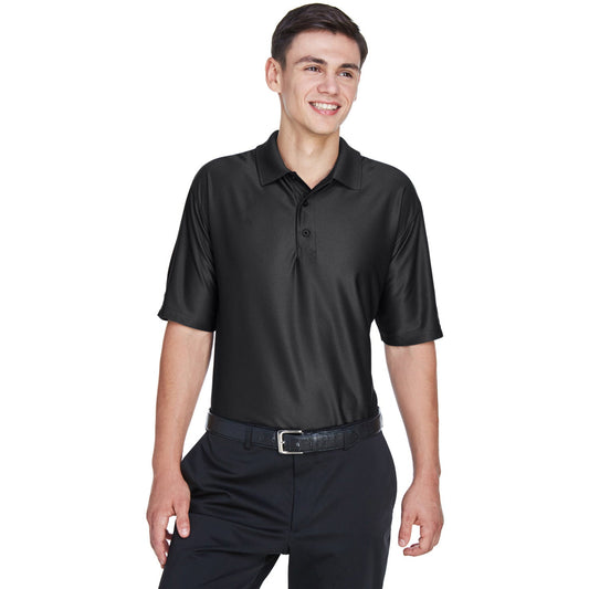 Black Polo Shirts - UltraClub - Moisture-Wicking Fabric