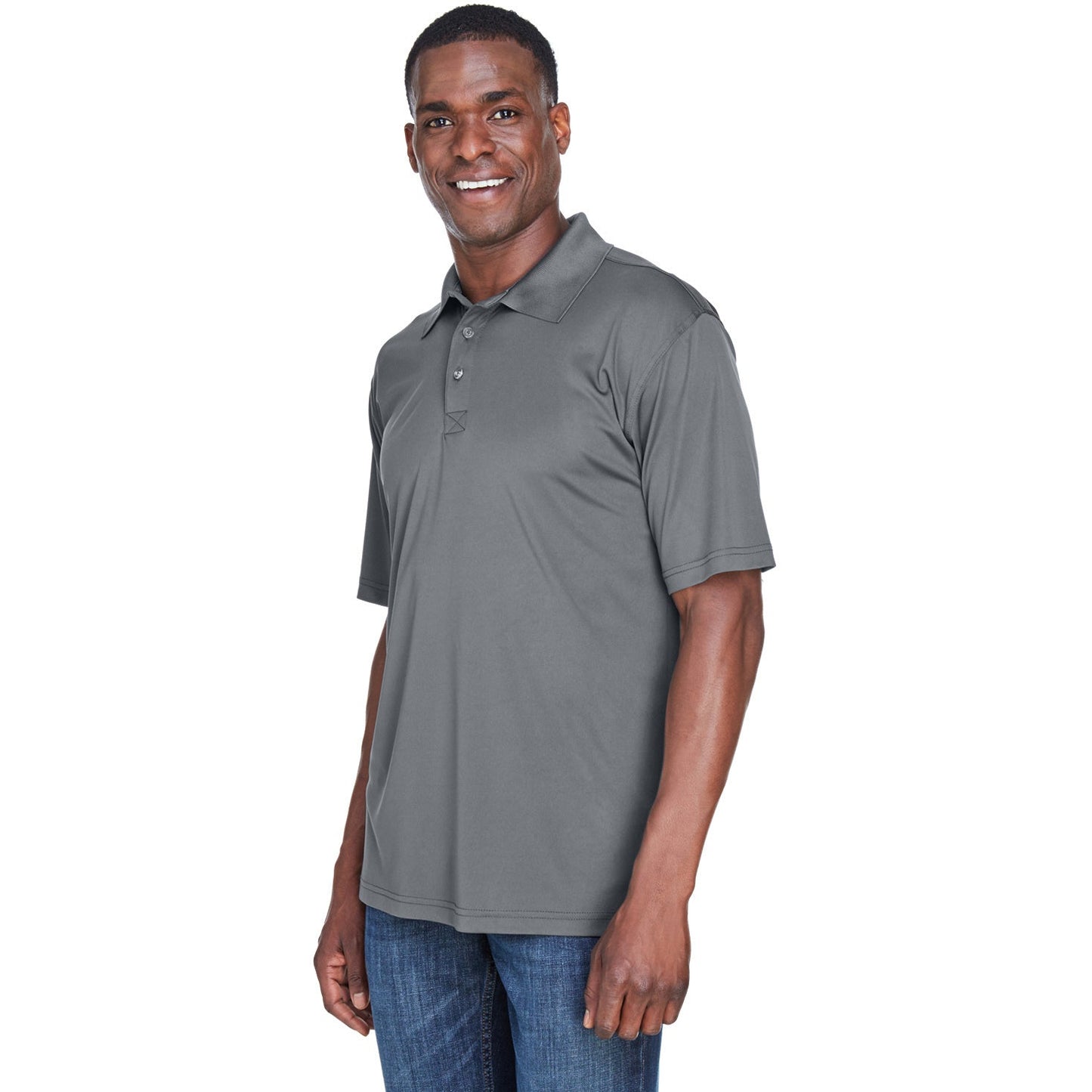 Black Polo Shirt - UltraClub - Cool Dry Fabric