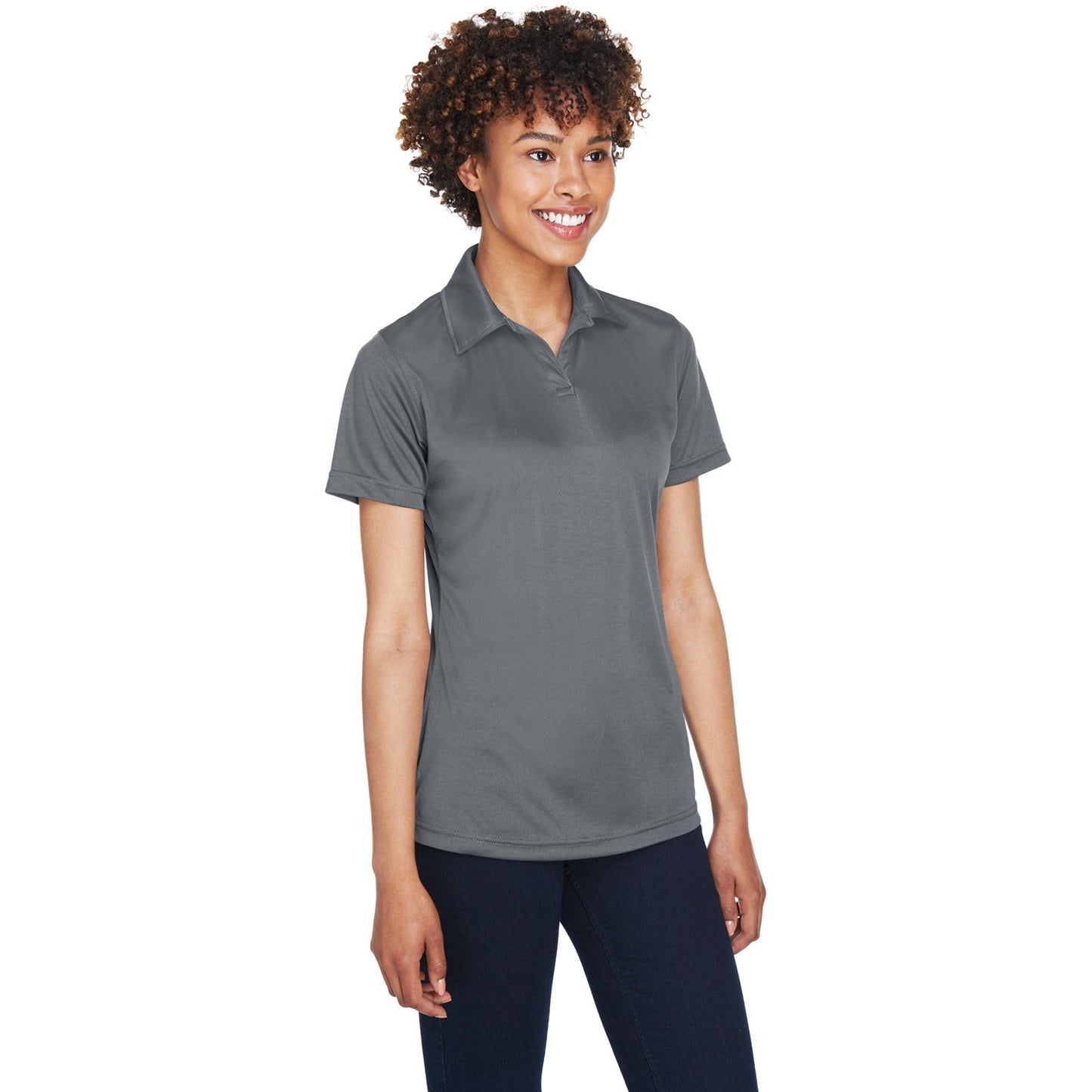 Black Polo Shirt - UltraClub - Moisture-Wicking